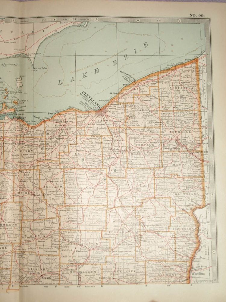 Map of Ohio, Northern Part, 1903.