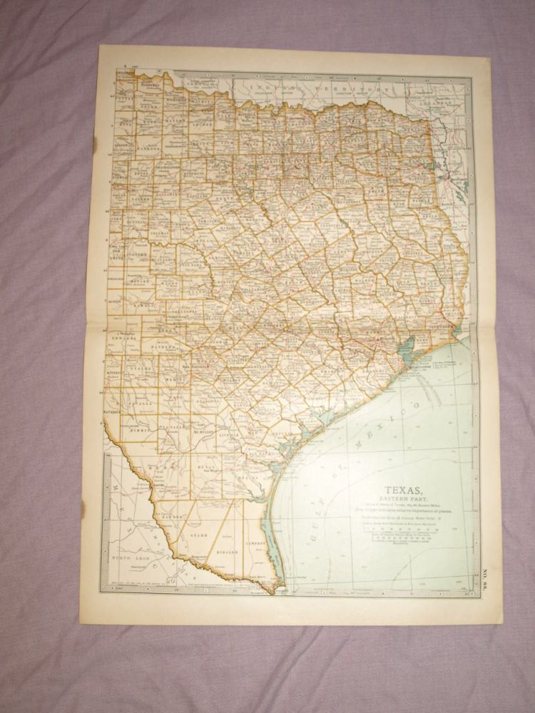 Map of Texas, Eastern Part, 1903.