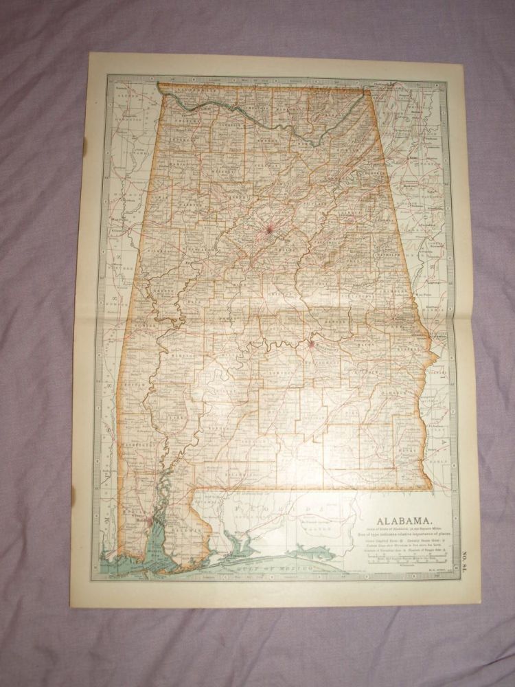 Map of Alabama, 1903.