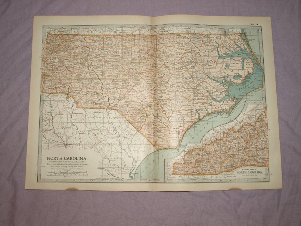 Map of North Carolina, 1903.