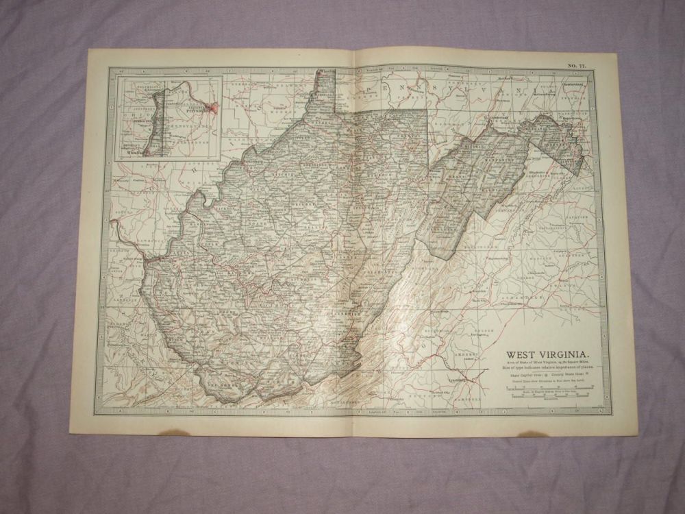 Map of West Virginia, 1903.