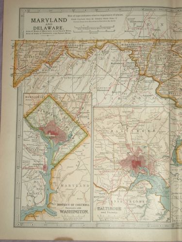 Map of Maryland, Delaware &amp; District of Columbia, 1903. (2)