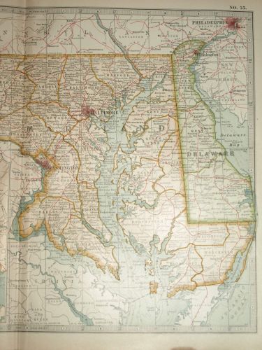 Map of Maryland, Delaware &amp; District of Columbia, 1903. (3)