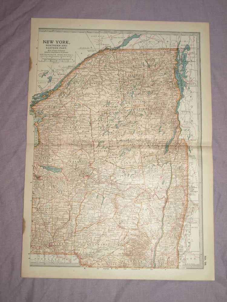 Map of New York, Northern and Eastern Part, 1903.