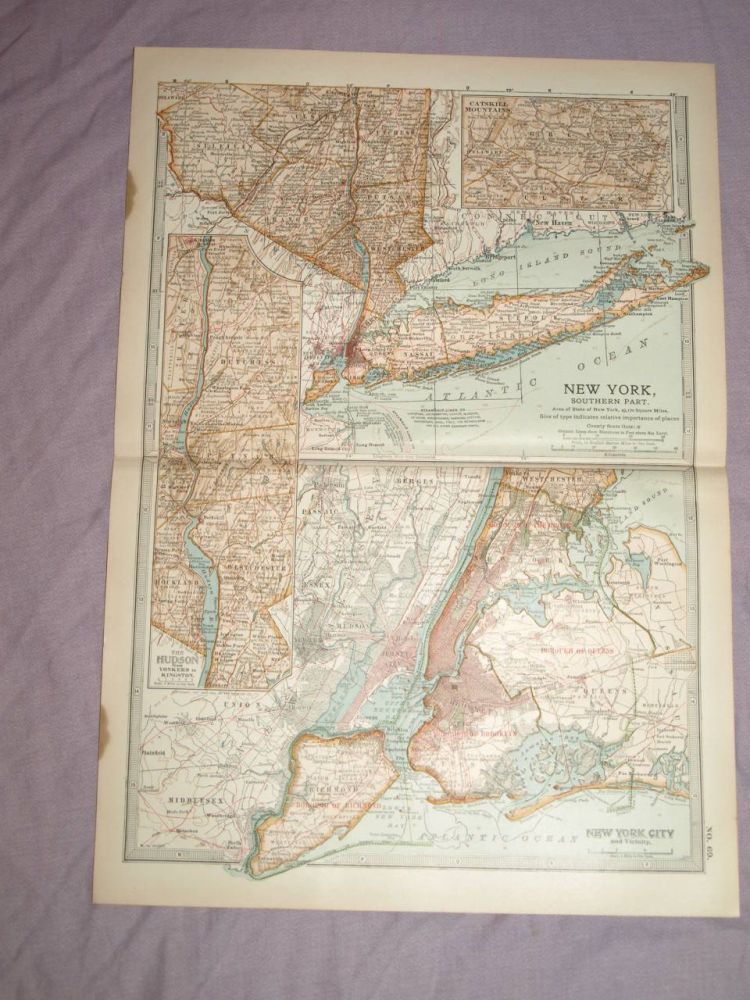 Map of New York, Southern Part, 1903.