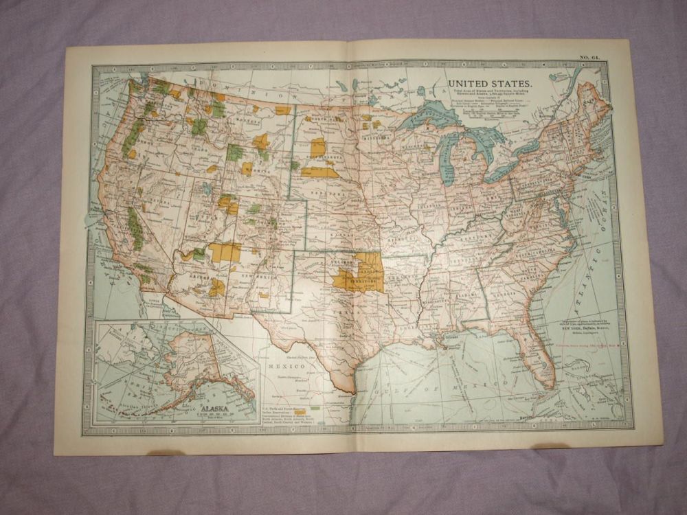 Map of United States of America, 1903.