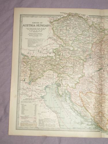 Map of Empire of Austria Hungary, 1903. (2)