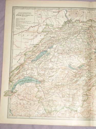 Map of Switzerland and Liechtenstein, 1903. (2)
