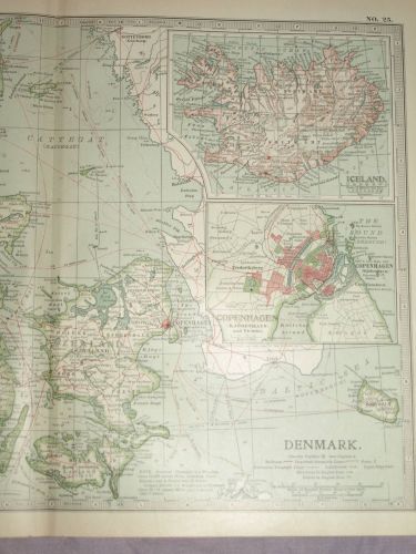 Map of Denmark and Iceland, 1903. (3)