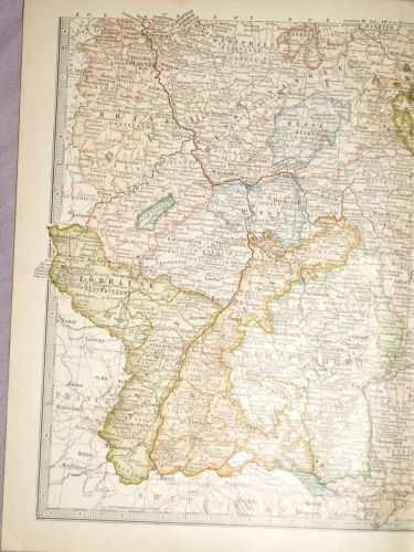 Map of German Empire, Southwestern Part, 1903. (2)