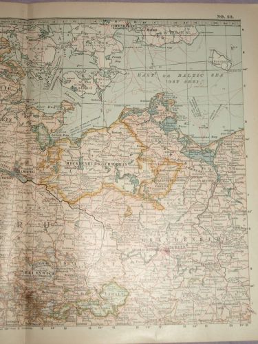 Map of German Empire, Northern Part, 1903. (3)