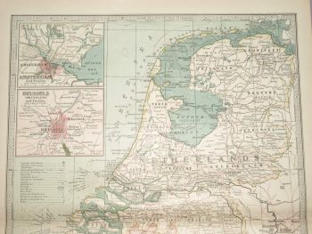 Map of The Netherlands, Belgium and Luxemburg, 1903. (2)