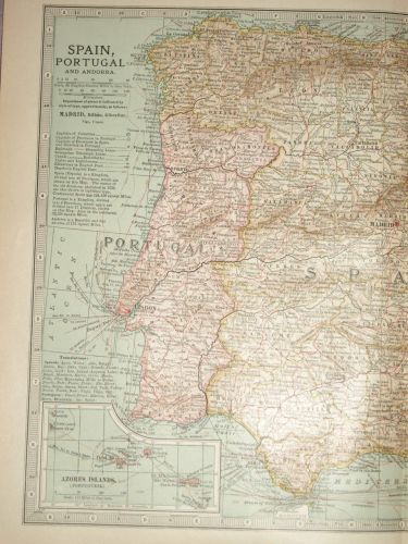 Map of Spain, Portugal and Andorra, 1903. (2)