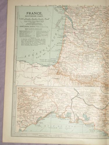 Map of France, Southern Part, 1903. (2)