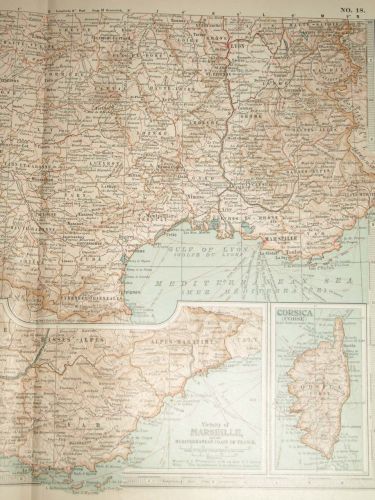 Map of France, Southern Part, 1903. (3)