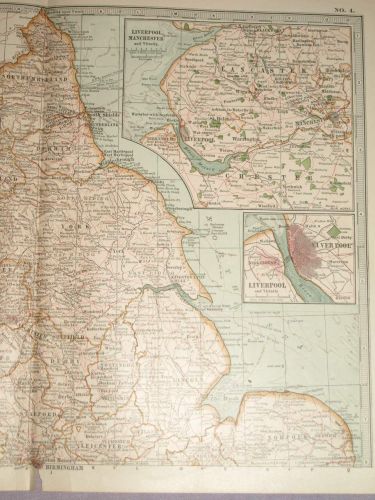 Map of England &amp; Wales, Northern Part, 1903. (3)