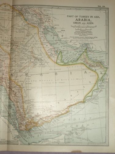 Map of Arabia, Oman and Aden, 1903. (3)