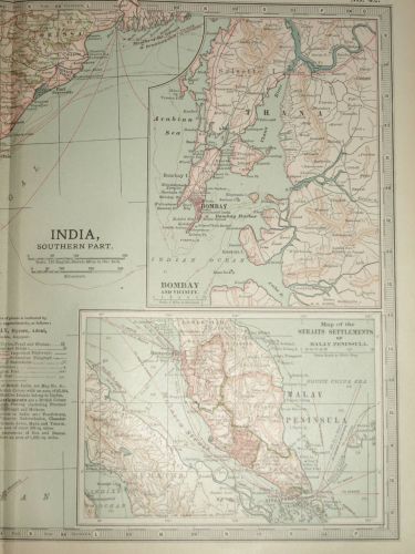 Map of India, Southern Part, 1903. (3)