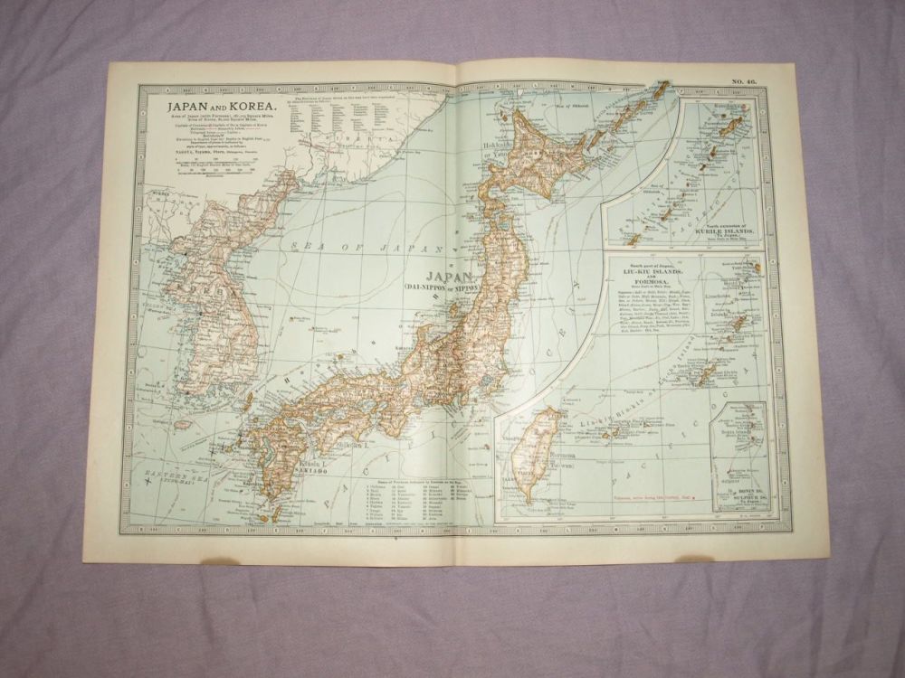 Map of Japan and Korea, 1903.