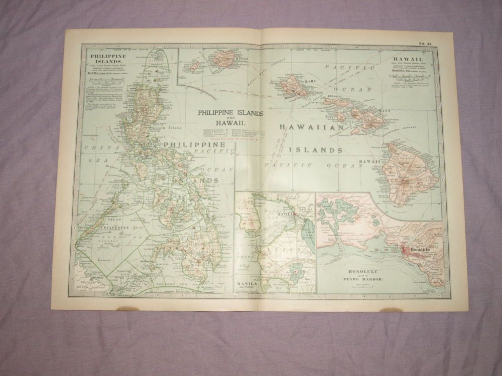 Map of Philippine Islands and Hawaii, 1903.