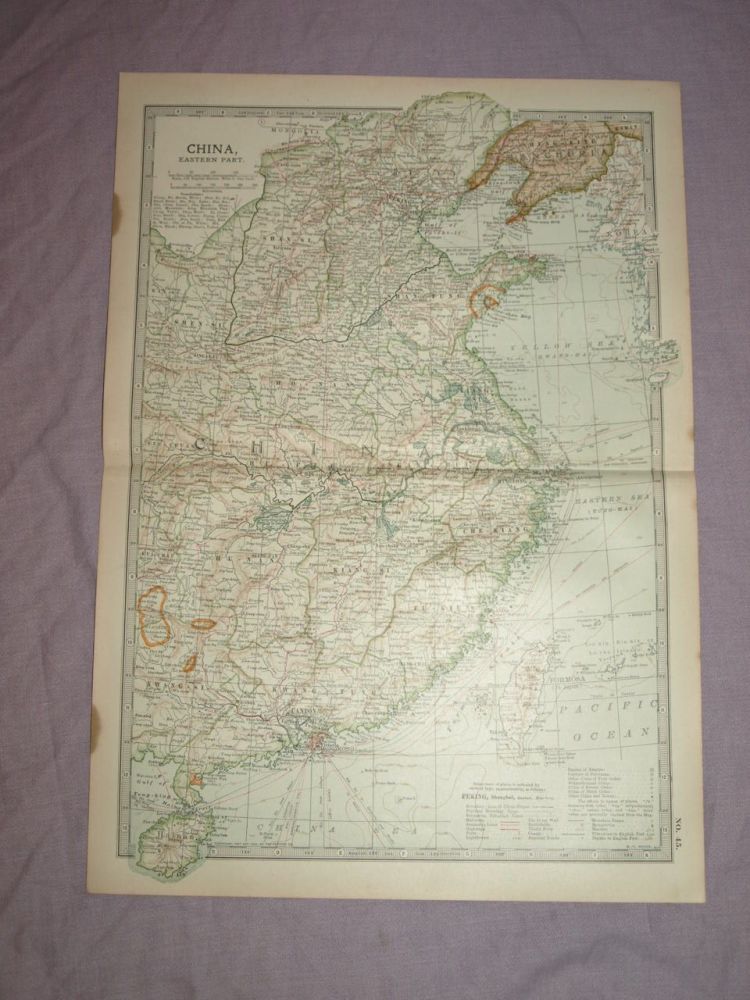Map of China, Eastern Part, 1903.