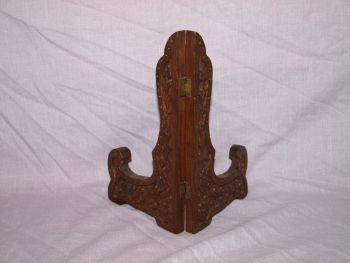 Carved Wooden Plate, Picture Display Stand. (3)