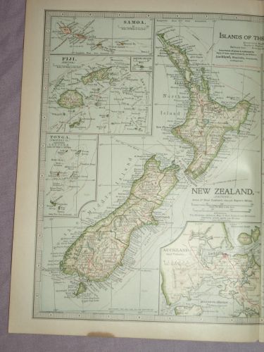 Map of the Islands of the Pacific Ocean with New Zealand, 1903. (2)