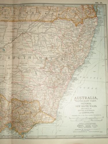 Map of Australia, South East Part, 1903. (3)