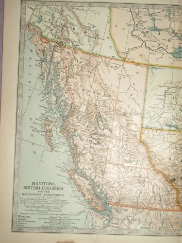 Map of Manitoba, British Columbia &amp; The Northwest Territories, 1903. (2)