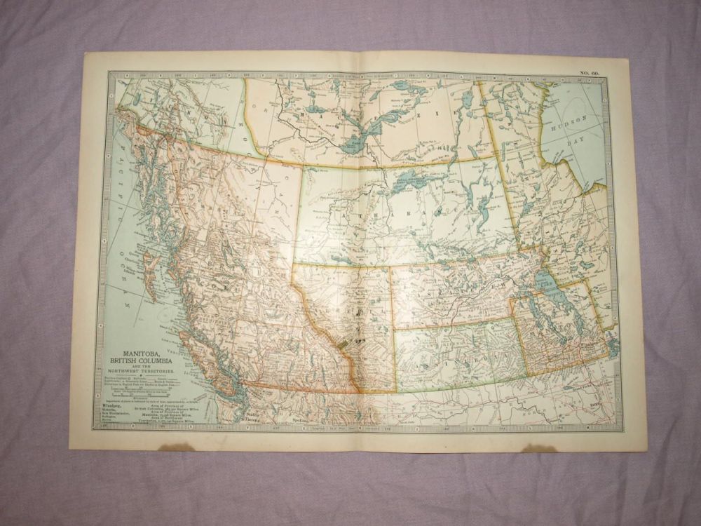 Map of Manitoba, British Columbia & The Northwest Territories, 1903.