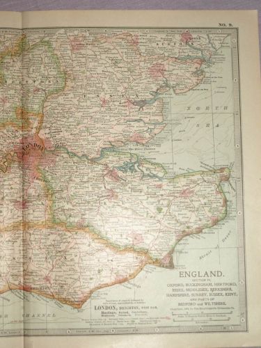 Map of South East England, 1903. (3)