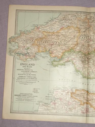 Map of South Wales and the West of England, 1903. (2)