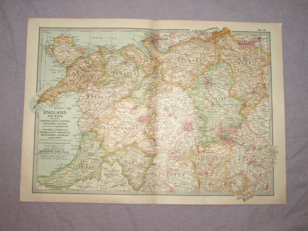 Map of North Wales and the West of England, 1903.