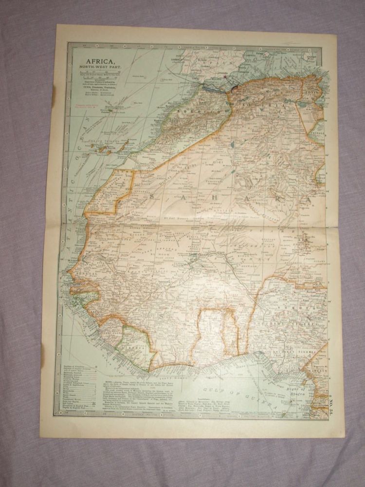 Map of North West Africa, 1903.