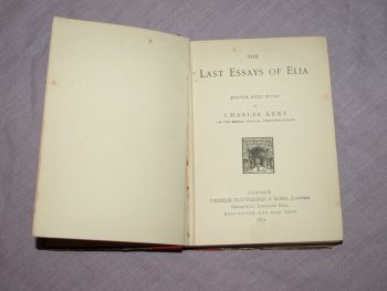 The Last Essays of Elia, Charles Lamb. (3)