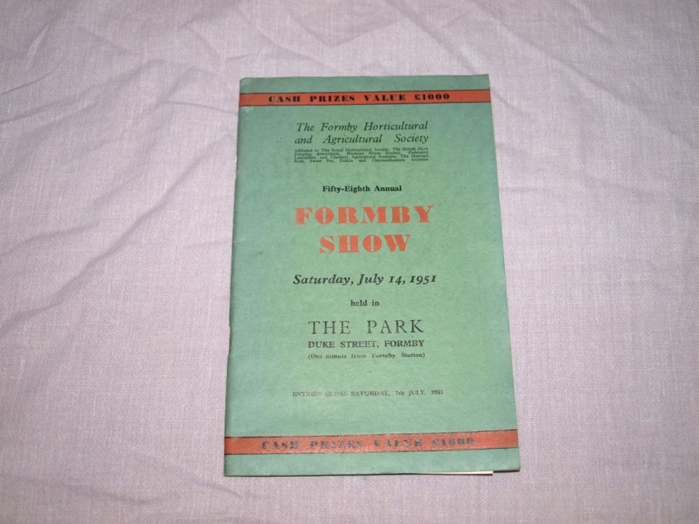 The Fifty Eighth Annual Formby Show Guide Book, 1951.