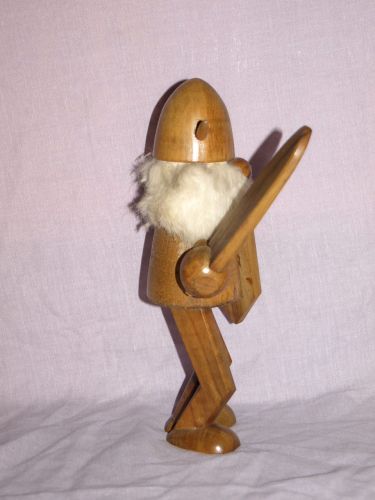 Vintage Wooden Viking Figure. (2)