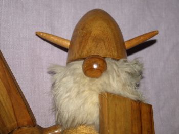 Vintage Wooden Viking Figure. (6)