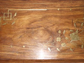 Hardwood Serving Tray With Brass Inlay (4)