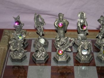 Fantasy of the Crystal Chess Set. Danbury Mint. (3)