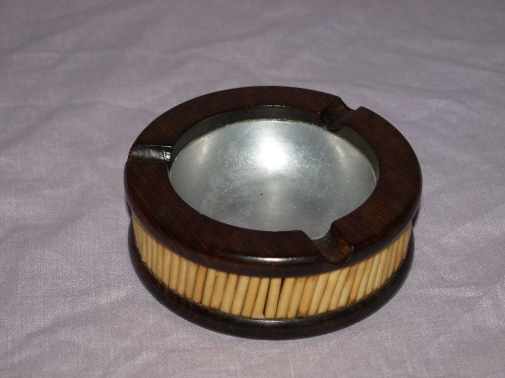 Porcupine Quill and Hardwood Ashtray #1