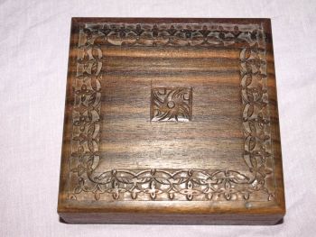 Carved Wooden Jewellery Box Joyce Spiro. (2)