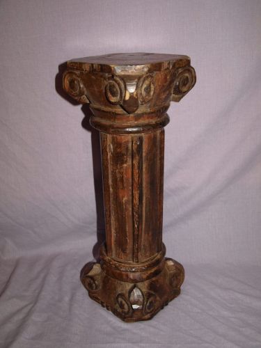 Wooden Carved Corinthian Pillar. (3)