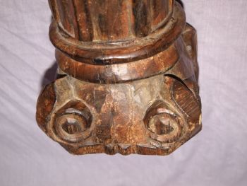 Wooden Carved Corinthian Pillar. (4)