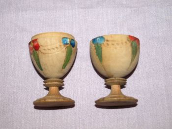 Vintage Wooden Double Egg Cup (4)