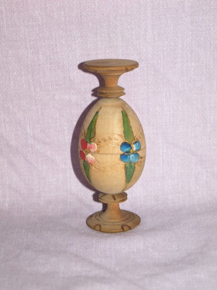Vintage Wooden Double Egg Cup