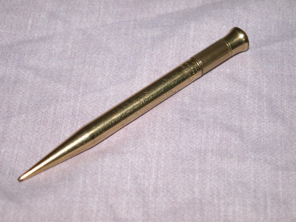 Mordan Everpoint Gold Filled Propelling Pencil, Southport Motor Club 1931.