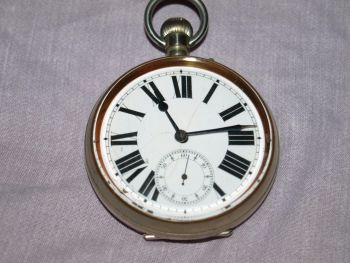 Goliath Pocket Watch and Silver Front Stand for Repair. (6)