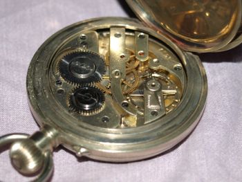 Goliath Pocket Watch and Silver Front Stand for Repair. (7)