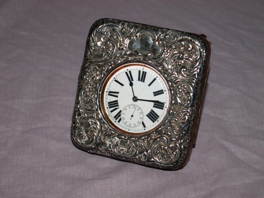 Goliath Pocket Watch and Silver Front Stand for Repair.